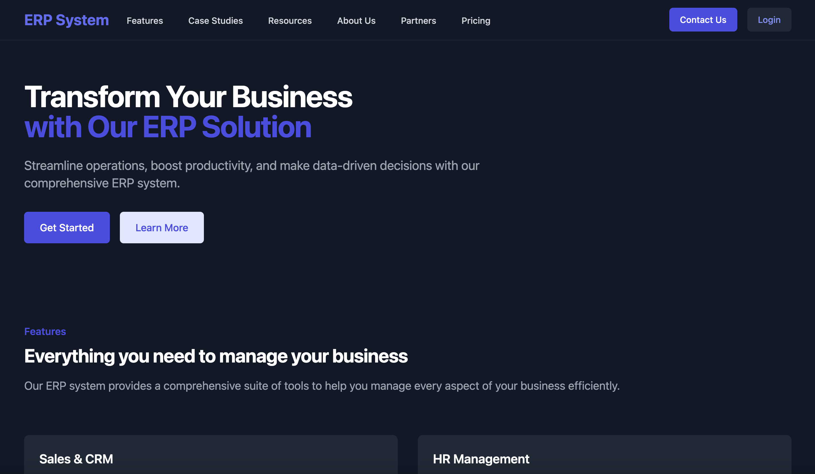 In-House ERP System